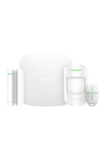 Ajax Kit Hub Plus + MotionPtotect + DoorProtect + SpaceControl bianco