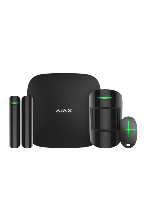 Ajax Kit Hub Plus + MotionPtotect + DoorProtect + SpaceControl nero