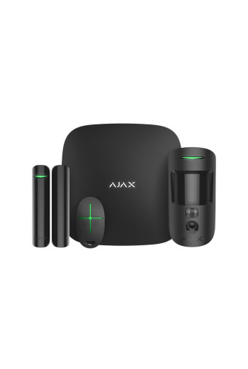 Ajax Kit Hub 2 Plus + MotionCam + DoorProtect + SpaceControl nero